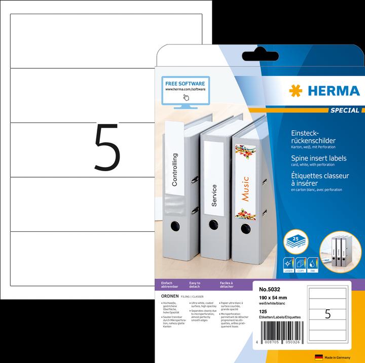 Image du produit HERMA Étiquettes de dos de classeur A4