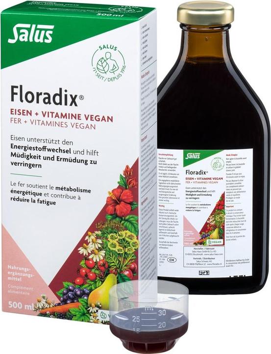 Produktbild Salus VEGAN Eisen + Vitamine Fl 500 ml (1 Stück, Flüssigkeit, 990 g)
