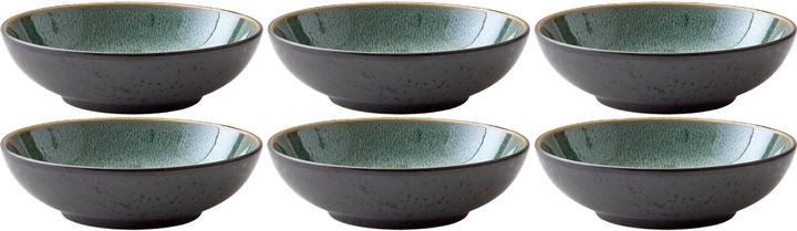 Bitz Suppen- & Pastateller Ø 20 cm, 6 Stück, Grün/Schwarz (6 x, 20 cm)