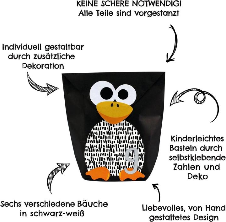Produktbild Papierdrachen Pinguin