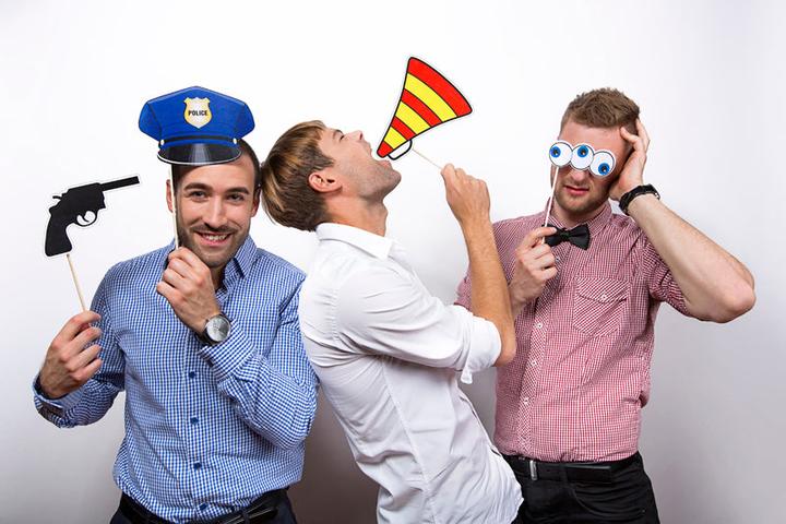 Actual product image Partydeco Police Party 4-piece Photo Prop Set