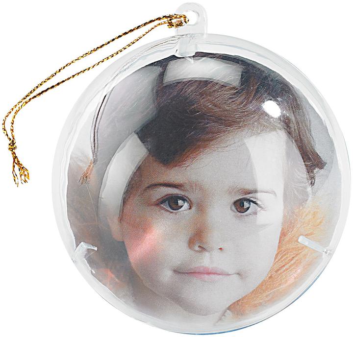 Image du produit Your Design Lot de 4 boules transparentes en forme de sapin de Noël pour vos photos (4 -pièce)