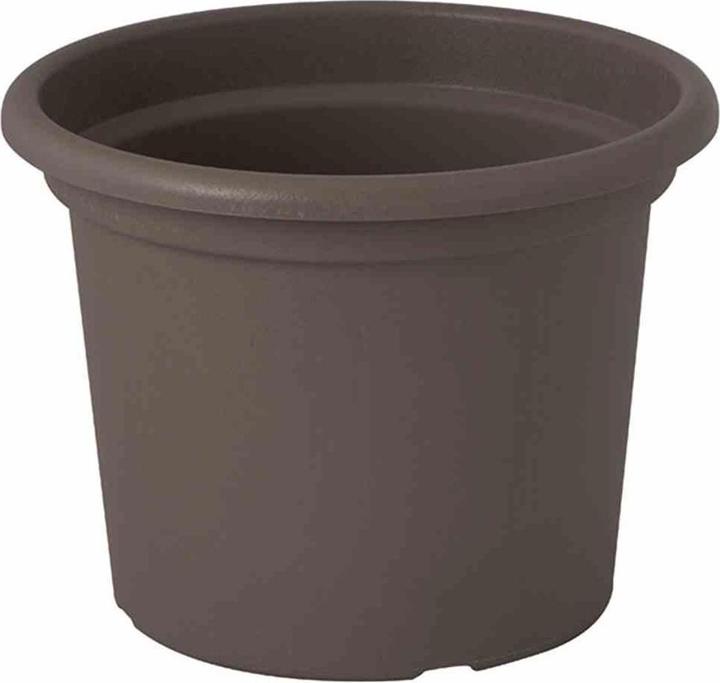 Produktbild Euro 3 plast Guya Blumentopf 25 cm rund aus recyceltem Kunststoff Farbe Taupe (grau-braun) (25 cm)