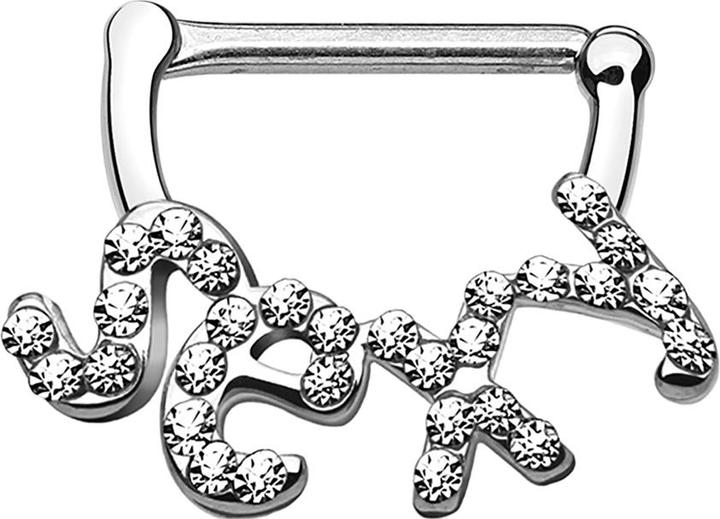 Immagine prodotto Star Piercing Barbell Clicker silber Sexy (Acciaio chirurgico 316L, Ottone)