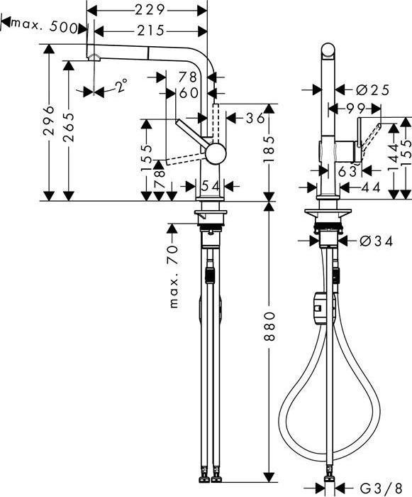 Produktbild hansgrohe Einhebel-Spültischmischer 270 TALIS M