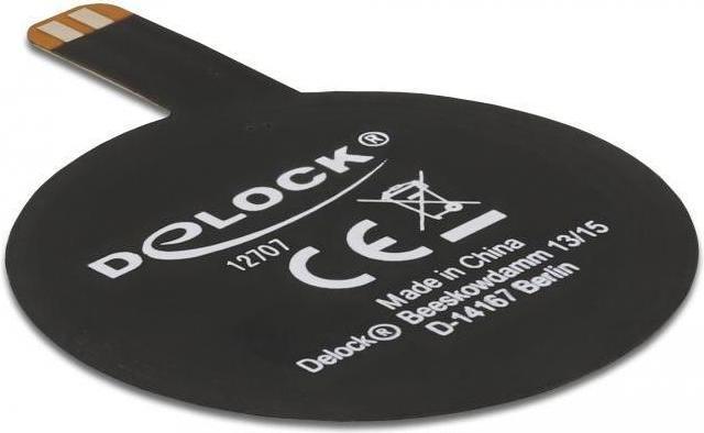 Image du produit Delock Antenne NFC 13,56 MHz SMT FPC ronde interne noire montage collé