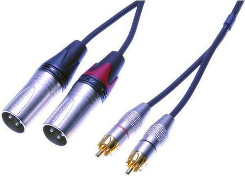 Immagine prodotto Contrik Cavo stereo cinch a 2 x XLR maschio (3 m, Cinch)