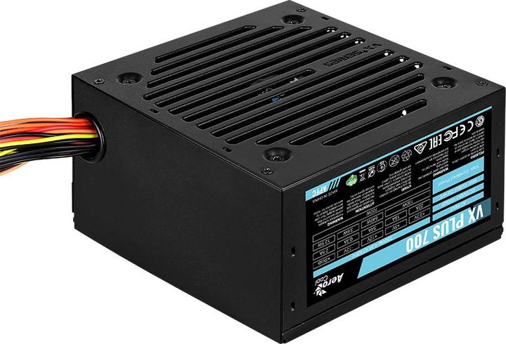 Actual product image AeroCool VX PLUS 700 Power Supply 700 W 20+4 pin ATX ATX Black (700 W)