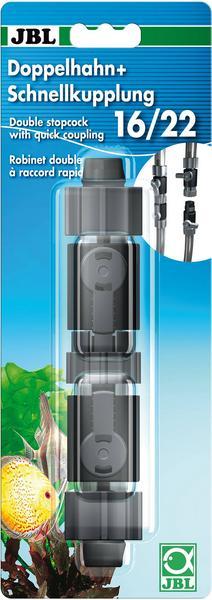 JBL Aquaristik und Terraristik Doppio rubinetto + attacco rapido 16/22 (Filtri interni, Acqua dolce)
