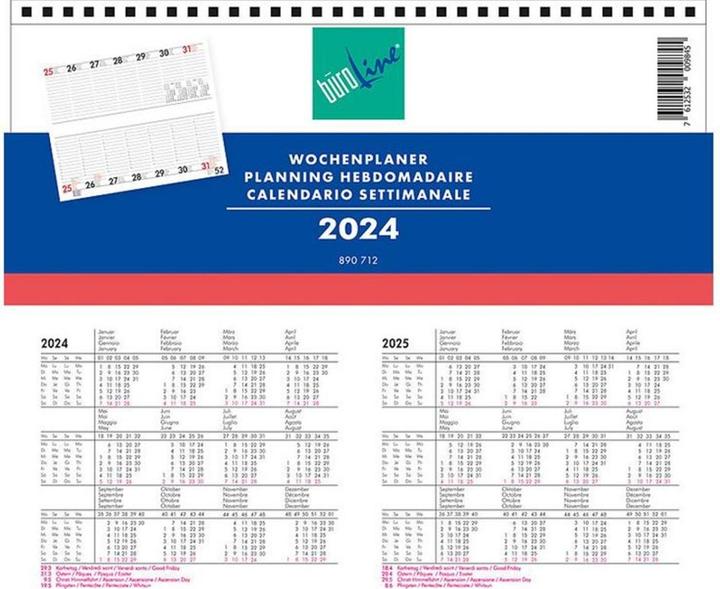 Produktbild BüroLine Wochenplaner 890712 D/F/I/E, 2023 (Quadrat, Kein Einband, Deutsch, Englisch, Französisch, Italienisch)