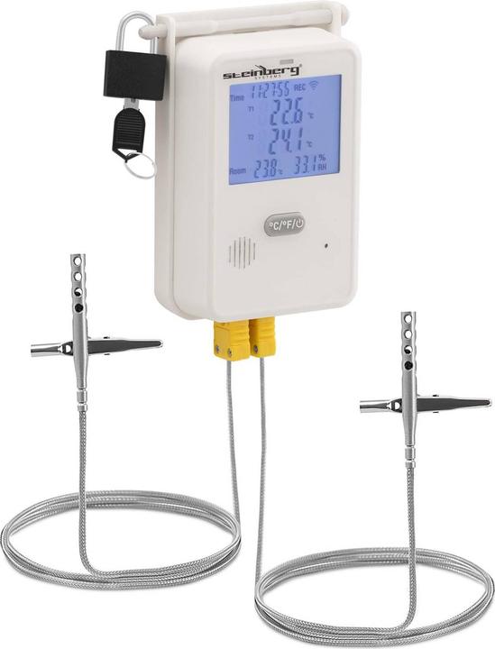 Produktbild Steinberg Datenlogger Temperaturlogger + Luftfeuchtigkeit LCD -50 - 350 ℃ USB / WiFi