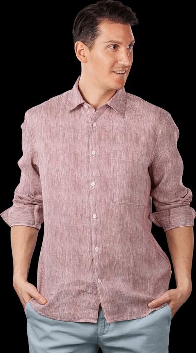 Produktbild Marc O'Polo Kent Collar Shirt Regular Fit Multi/Tall Poppy (S)
