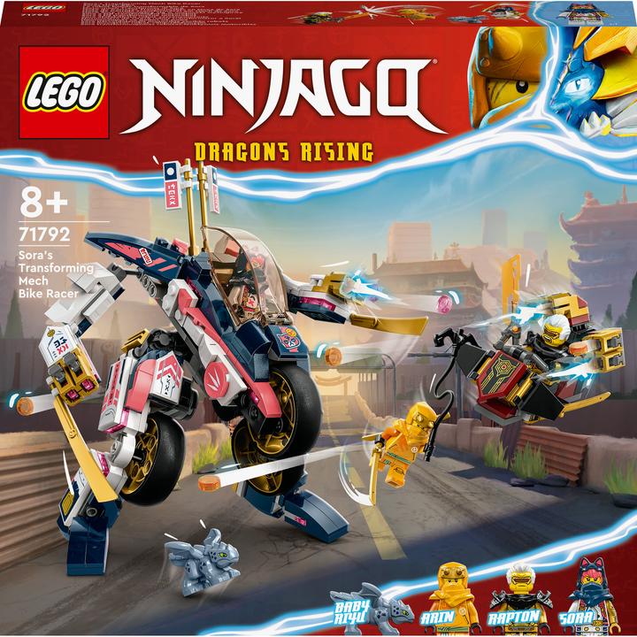 Image du produit LEGO Ninjago Le méca de Sora se transforme en vélo de course (71792). (71792, LEGO Ninjago)
