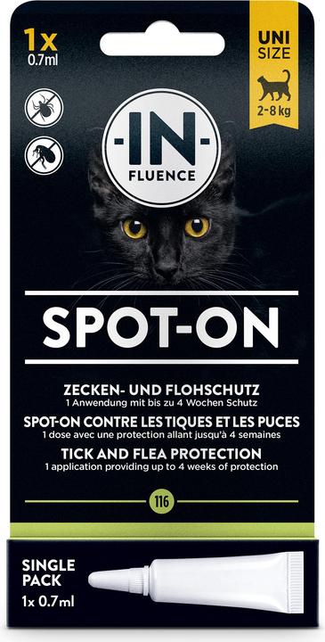 Produktbild In-Fluence Spot-on Singlepack Zeckenschutz Katze (Katze, 0.70 ml)