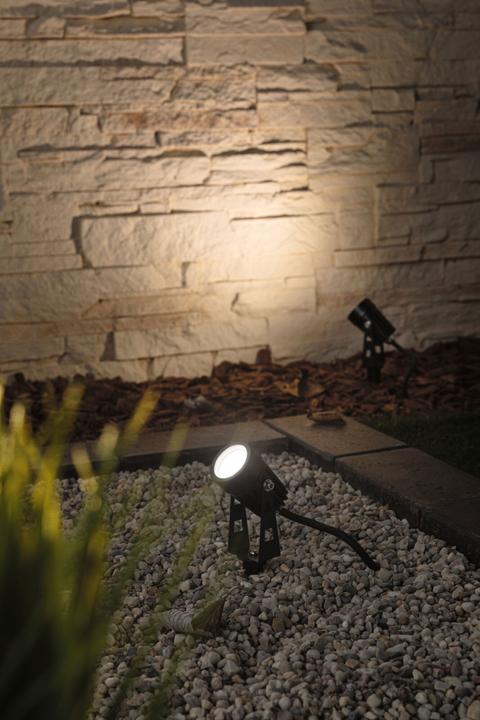 Actual product image Paulmann Plug & Shine starter set 3x LED spotlight with ground spike IP65 3x 3W 3x 150 lm 3000 K warm white (300 lm, IP65)