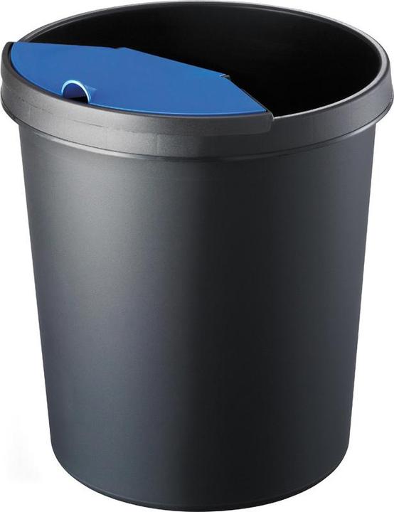 Produktbild Helit H6106093 Abfalleinsatz für Papierkorb Linear, 2 L, schwarz/Deckel blau (2 l)