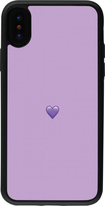 Immagine prodotto PhoneLook Cover silicone nero San Valentino 2023 purpule cuore singolo (Apple iPhone XS, Apple iPhone X)
