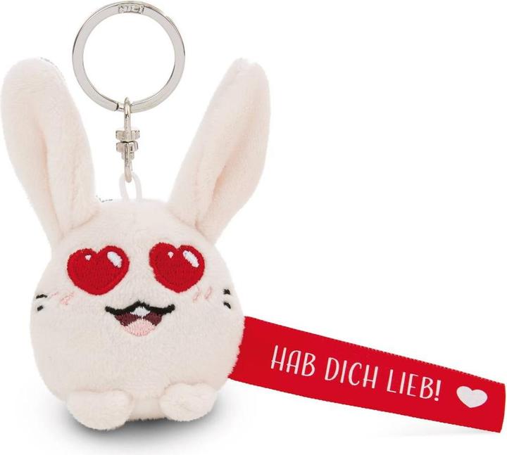 Magni NICI Schlüsselanhänger Hase Hab dich lieb! rot 5cm
