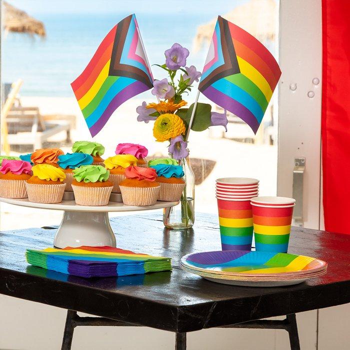 Actual product image Boland Hand Flag Rainbow - Progress (Set of 6)