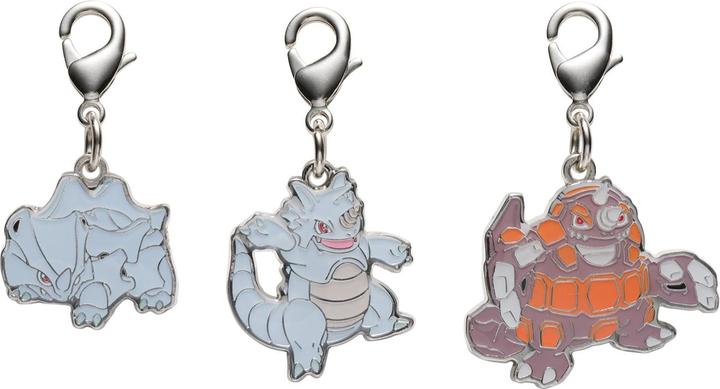 Pokémon Pokemon Center - Rhyhorn, Rhydon, Rhyperior Schlüsselanhänger - 3 Stück