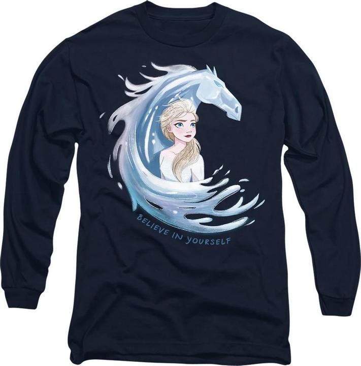 Actual product image Disney Frozen Unisex Adult Believe In Yourself Elsa & Nokk T-Shirt (XL)