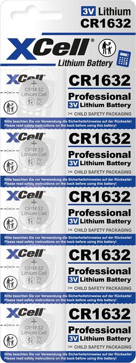 Image du produit Hückmann Pile bouton au lithium 3V (5 pcs, CR1632, 130 mAh)