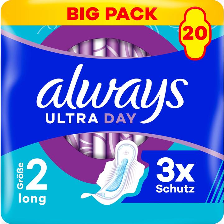 Always Ultra Binde Long mit Flügeln BigPack (20 x, Damenbinden)