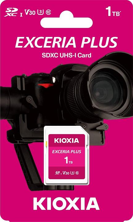 Actual product image Kioxia 1024GB Exceria plus U3 V30 SD (1000 GB, SDXC, U3, UHS-I)