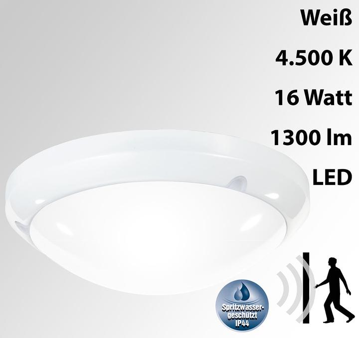 Produktbild Luminea High-Power LED-Lampe mit Radar-Bewegungssensor (1300 lm)