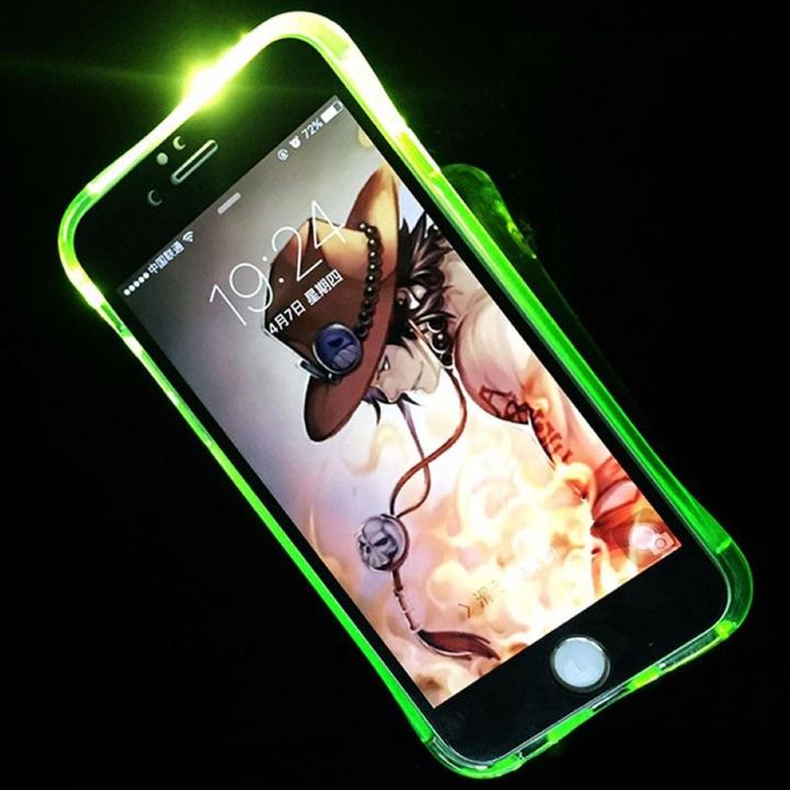 Produktbild König Design Handy Hülle LED Licht bei Anruf für Handy Apple iPhone 6s Plus Grün Case Bumper (Apple iPhone 6 Plus)