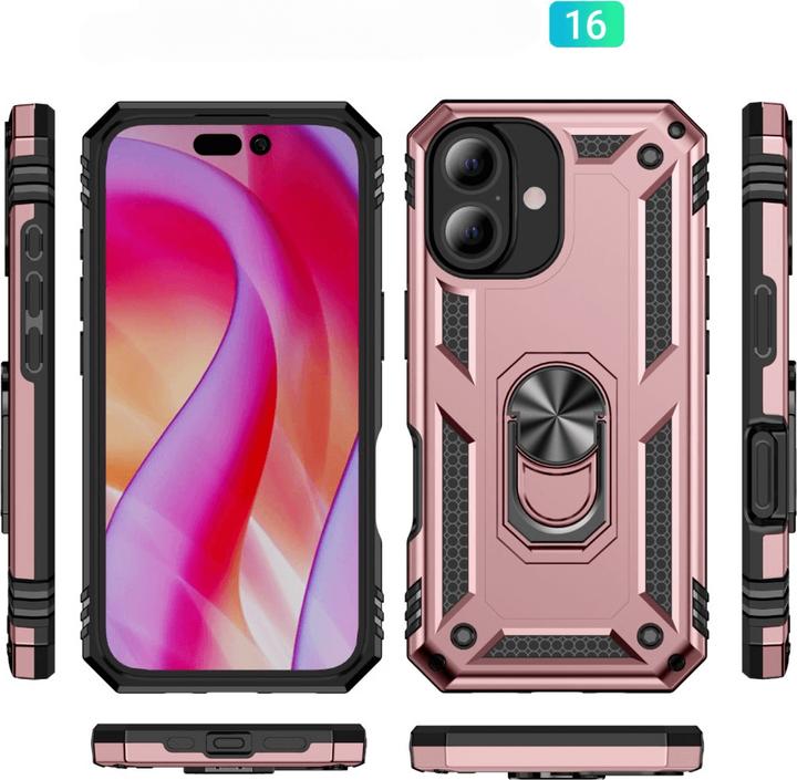 Produktbild Cover-Discount iPhone 16 - Robustes Back Cover mit Kickstand (Apple iPhone 16)