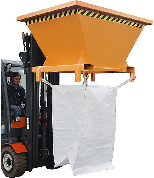 Image du produit eurokraft pro Entonnoir SBT pour big-bags peint en jaune-orange