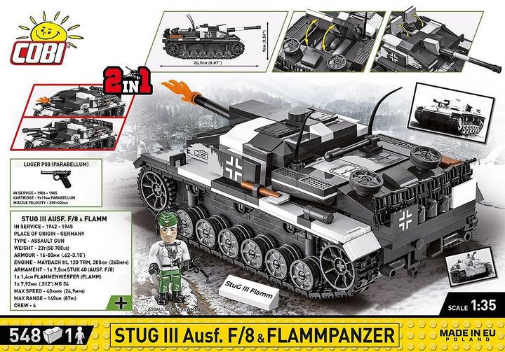 Actual product image Cobi H.C. WWII STUG III Ausf. F Flammpanzer 1:35