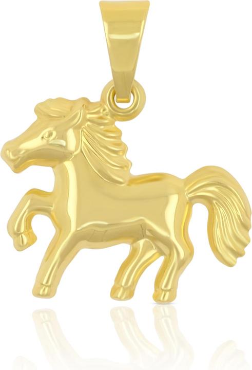 Muau Pendant horse yellow gold 750, 19x16mm (750/18K Gelbgold)