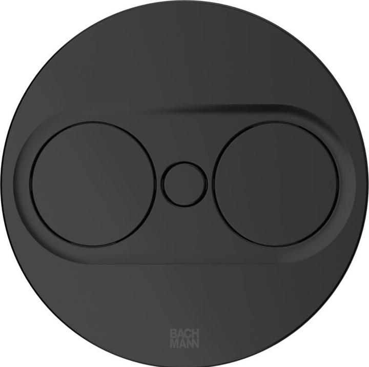 Bachmann Einbausteckd. TWIST rund Schwarz 2xCH
