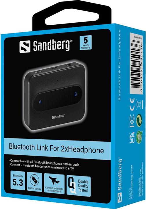 Immagine prodotto Sandberg Collegamento Bluetooth per 2 cuffie (Emittenti)