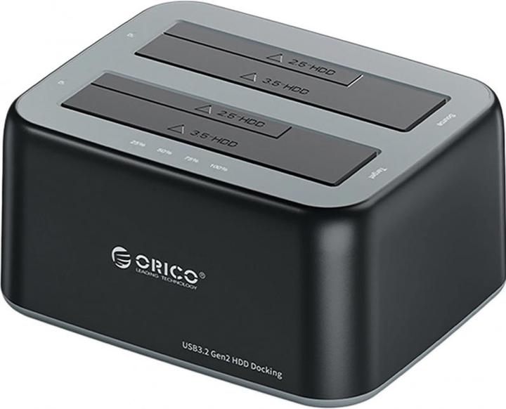 Actual product image Orico HDD / SSD Docking Station 6829C3 2-Drive for SATA 2.5inch / 3.5inch, Black