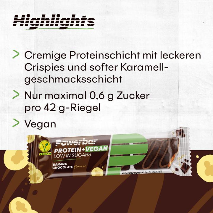 Actual product image Powerbar Protein Plus Low Sugar Vegan (Banana Chocolate, 1 pcs., 504 g)