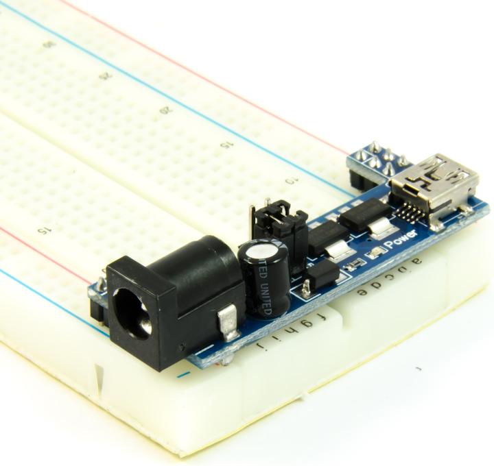 Actual product image Purecrea Power adapter for breadboard 5V / 3.3V Mini USB