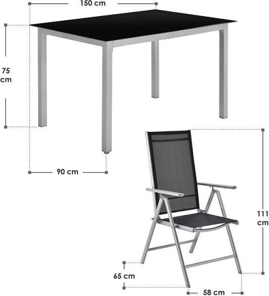 Immagine prodotto Juskys Set da giardino Milano (15 cm)