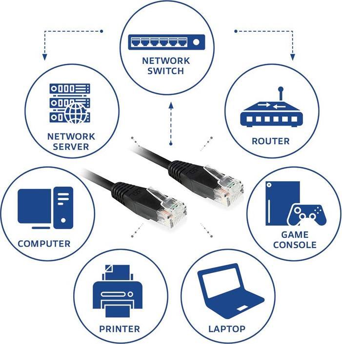 Produktbild Ewent ECON-Line Patch-Kabel (U/UTP, CAT6, 1 m)