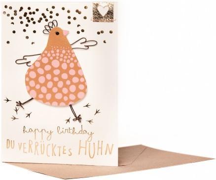 Produktbild Good Old Friends Crazy Chicken Karte "Happy Birthday du verrücktes Huhn" von
