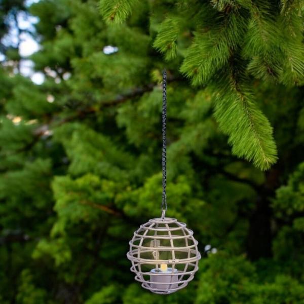 Image du produit GuGus Suspension solaire à LED avec bougie chauffe-plat, Ø 10 cm, brun