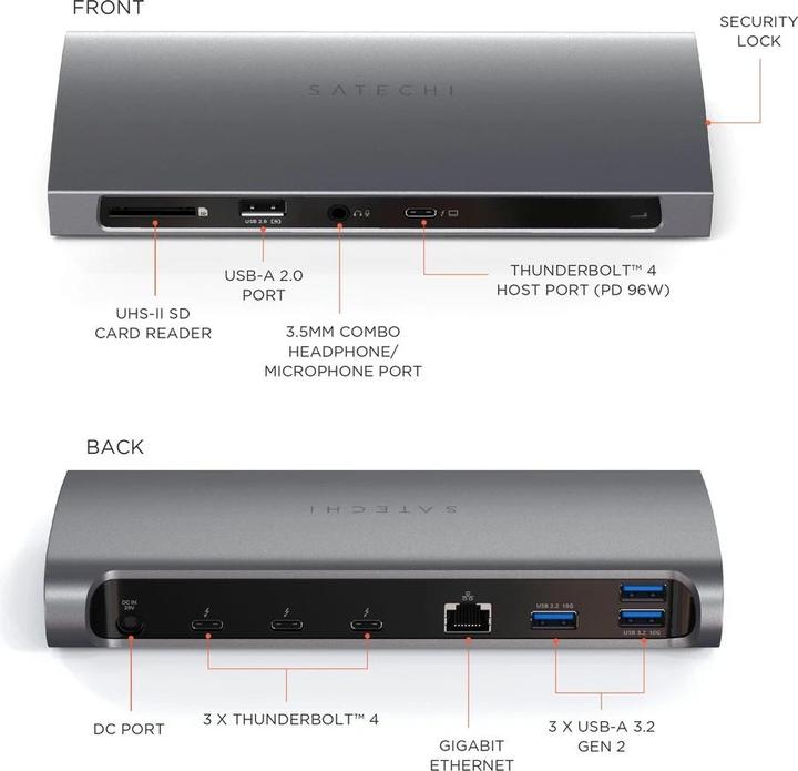 Image du produit Satechi Thunderbolt 4 Dock (Thunderbolt, 11 Ports)