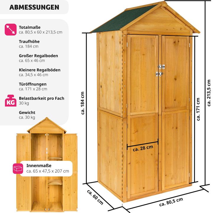 Actual product image tectake Garden storage shed with a pitched roof
