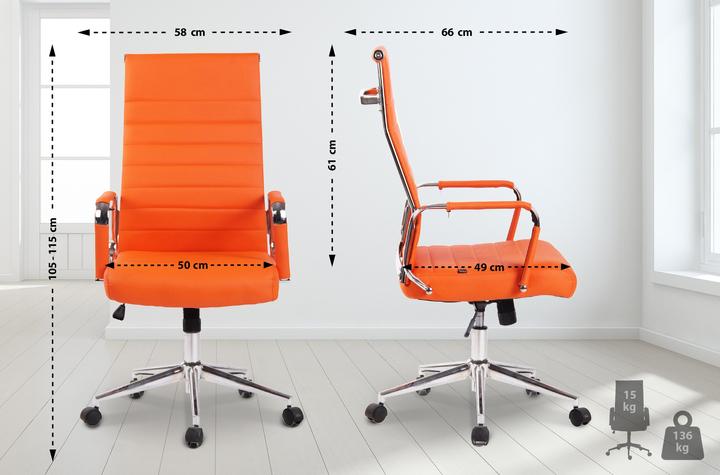 Image du produit CLP Chaise de bureau Kolumbus, orange