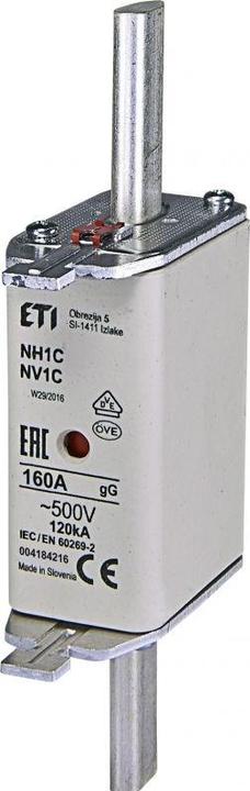 Actual product image Eti Fuse NH 1 160A 500V gL/gG (NH-DIN fuse, 160 A)