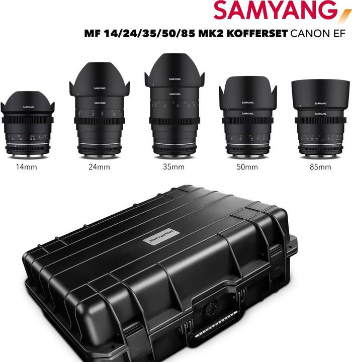 Image du produit Samyang MF 14/24/35/50/85 MK2 Kit valise VDSLR Canon EF (Canon EF)