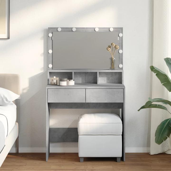 Image du produit VidaXL Coiffeuse avec éclairage LED (80 x 41 x 134,5 cm)