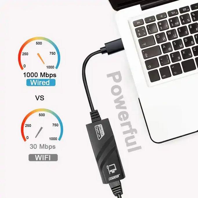 Produktbild PhoneLook Kurzes USB Type-C zu Ethernet (RJ45) Verbindungskabel LAN Internetkabel Adapter (USB-C, RJ45 (1x))